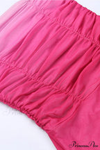 Pink Ombre Strapless Dress