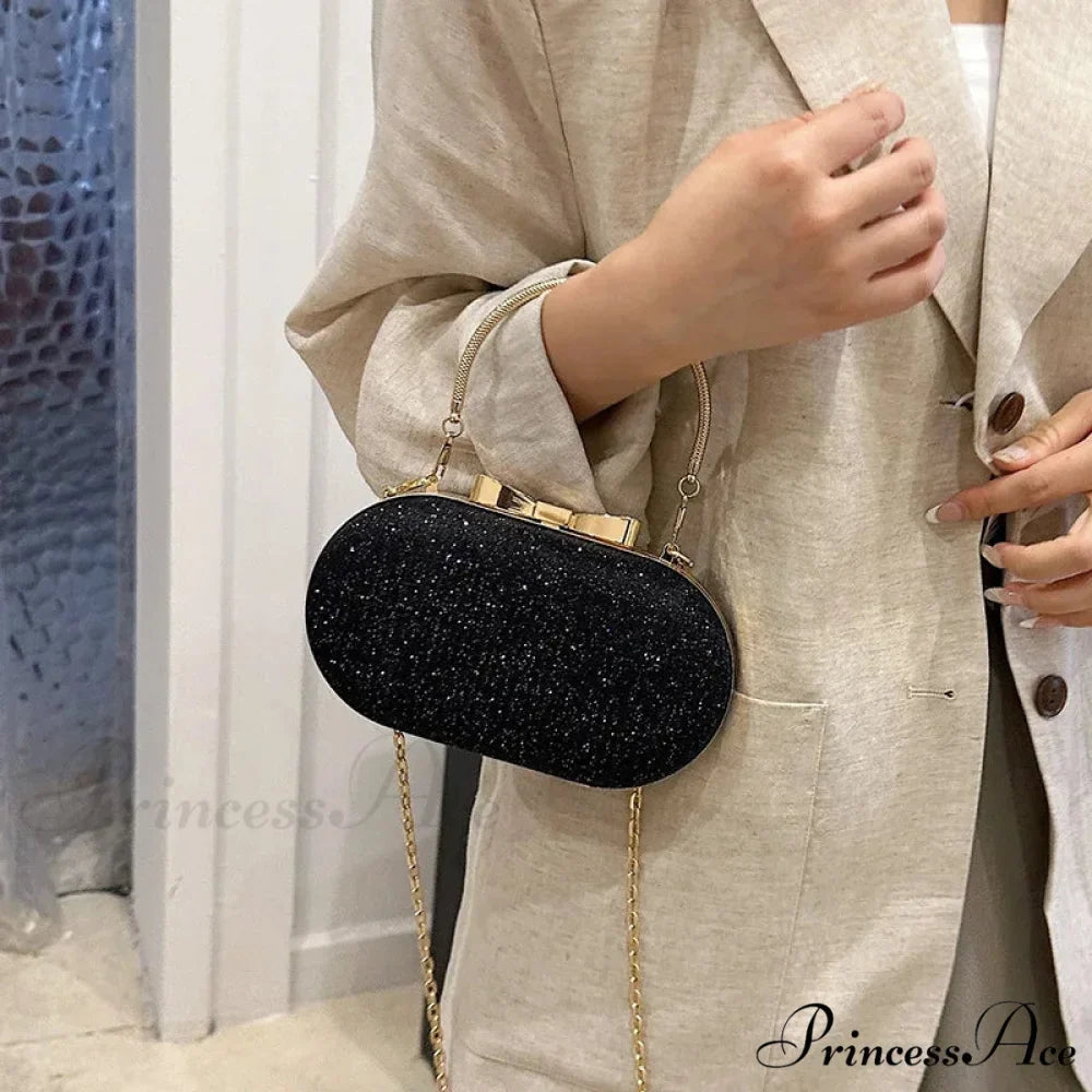 Pink Sparkling Sequins Evening Designer Opulent Crossbody Clutch Bag