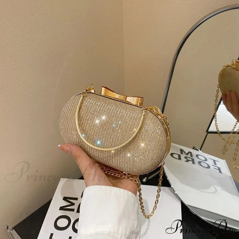 Pink Sparkling Sequins Evening Designer Opulent Crossbody Clutch Bag