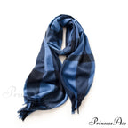 Plaid Blanket Thick Winter Warm Shawl Set Scarf