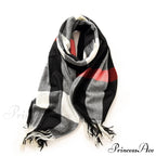 Plaid Blanket Thick Winter Warm Shawl Set Scarf