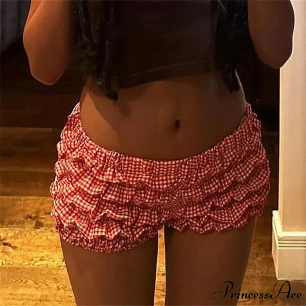 Plaid Frilled Tiered Brief