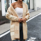 Plaid Knitted Cardigan