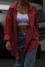 Plaid Loose Blouse