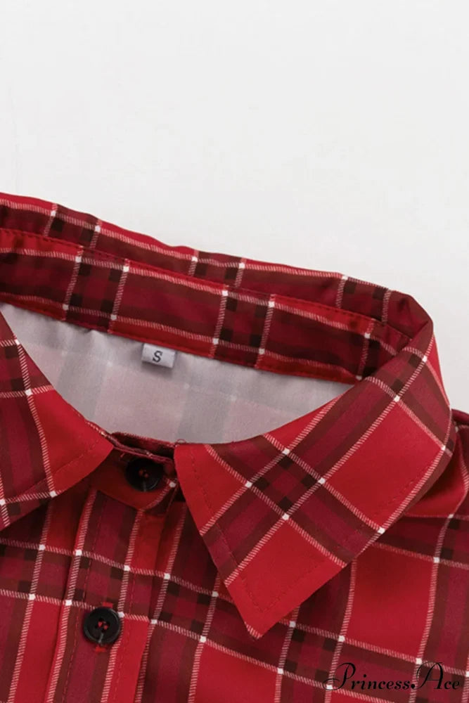 Plaid Loose Blouse