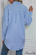 Plaid Patchwork Long Sleeve Shirt