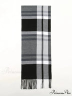 Plaid Print Cashmere Winter Pashmina Scarf - Luxury Travel Essential