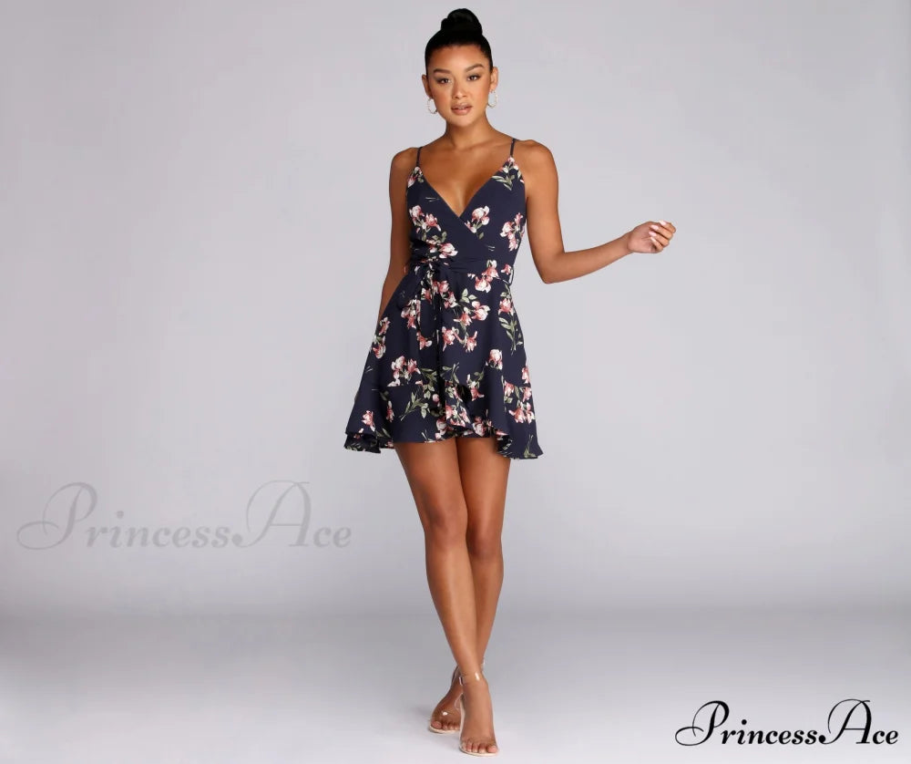 Plant One On Charming Floral Skater Dress