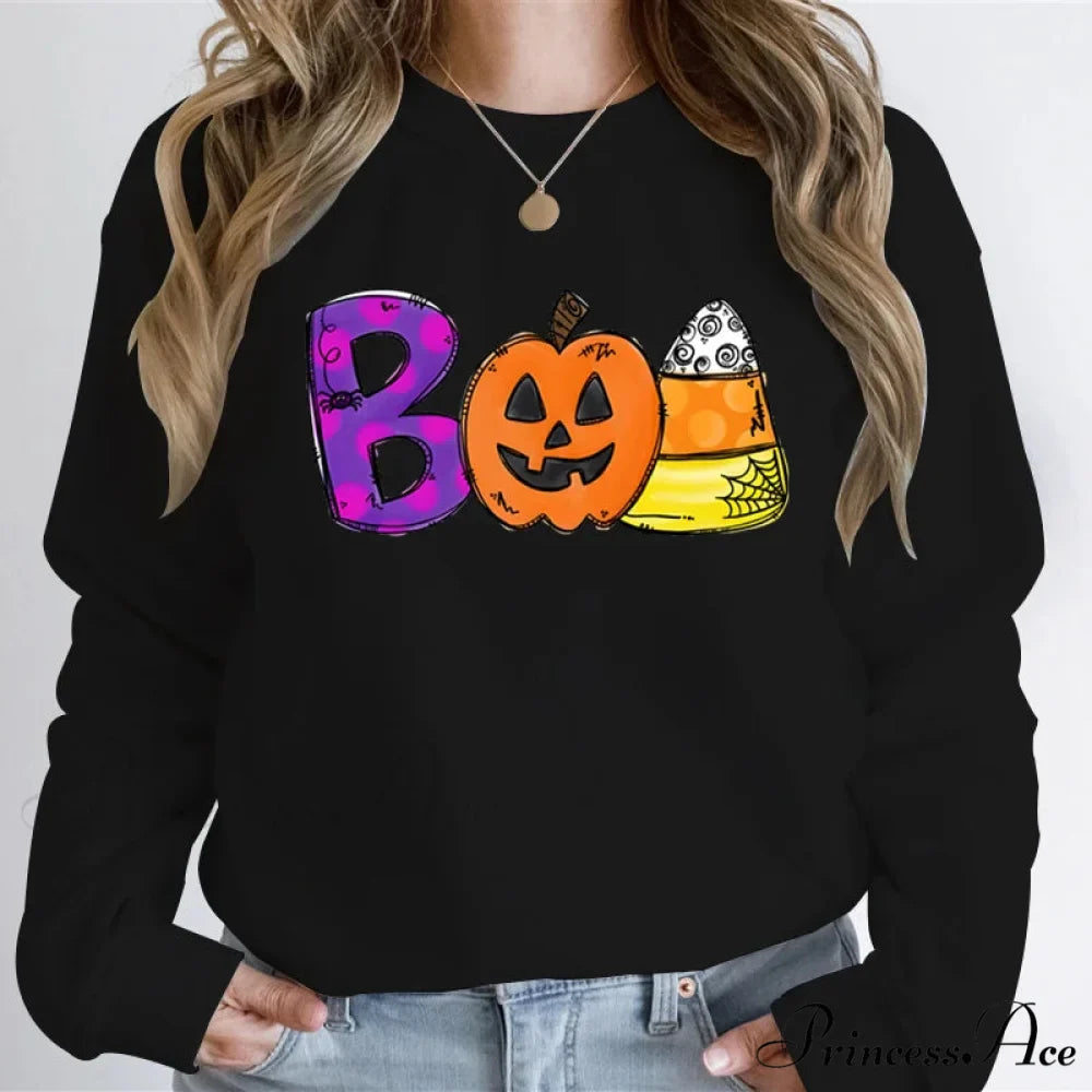 Playful Spooky Festive Pumpkin Graphic Cozy Hoodie