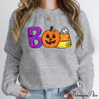 Playful Spooky Festive Pumpkin Graphic Cozy Hoodie