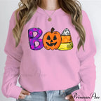 Playful Spooky Festive Pumpkin Graphic Cozy Hoodie
