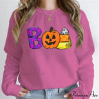 Playful Spooky Festive Pumpkin Graphic Cozy Hoodie