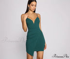 Pleat Me Tonight Charming Asymmetrical Mini Dress