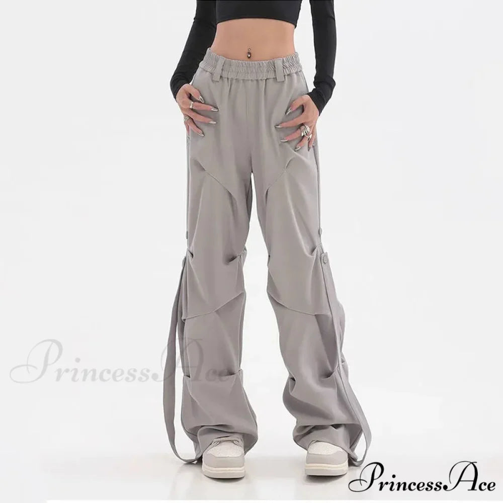 Pleated Cargo Urban Wide Trousers