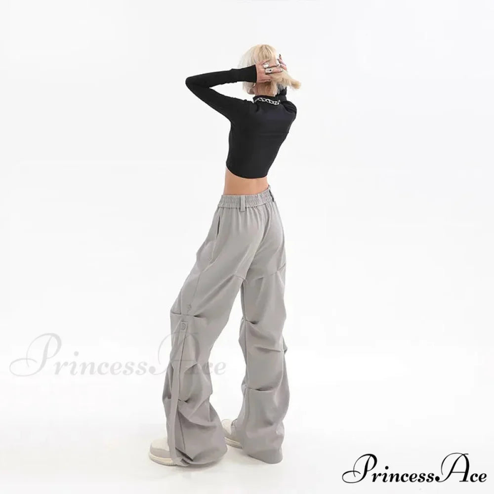 Pleated Cargo Urban Wide Trousers