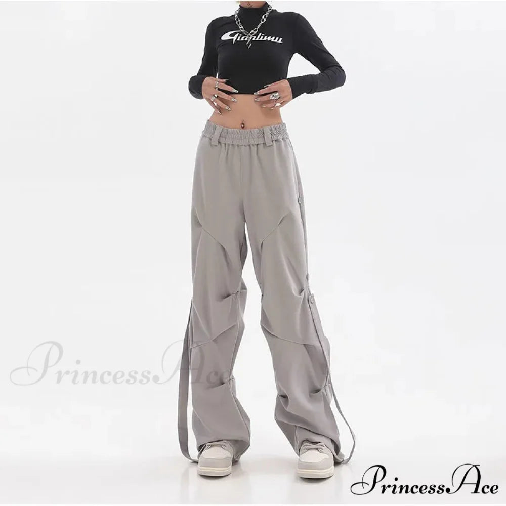 Pleated Cargo Urban Wide Trousers