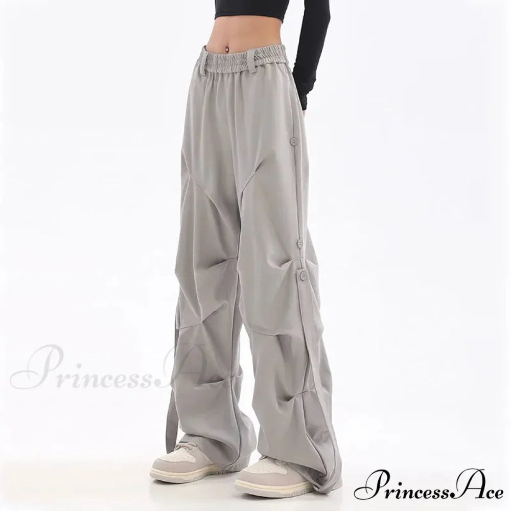 Pleated Cargo Urban Wide Trousers