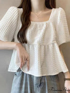 Pleated Textured Blouse Warm Blouse
