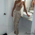 Pleated Velvet High Waist Twist High Split Party Skirt