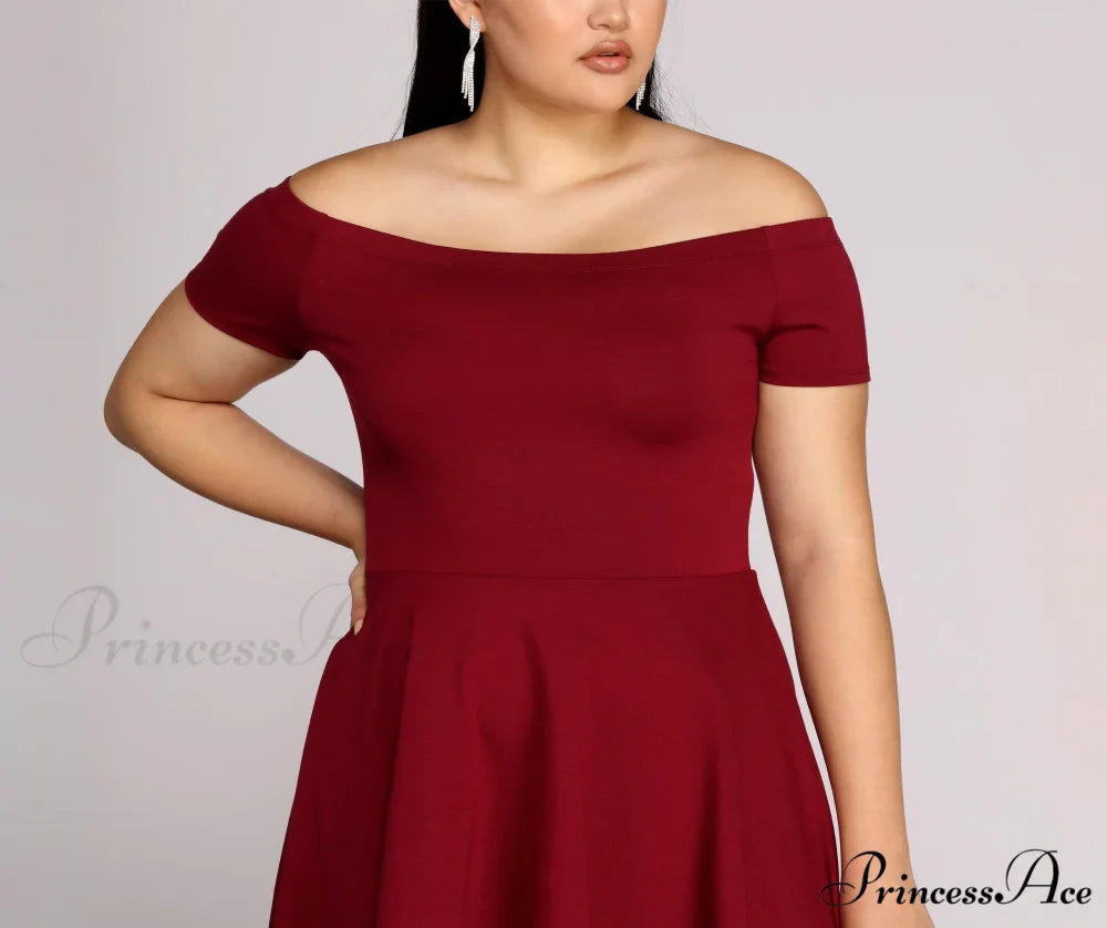 Plus All The Charming Rage Skater Dress