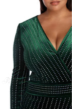 Plus Cassie Stylish Velvet Wrap Dress