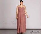 Plus Helena Formal Charming Sleeveless Chiffon Dress