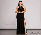 Plus Kacey Formal Charming Heat Stone Dress