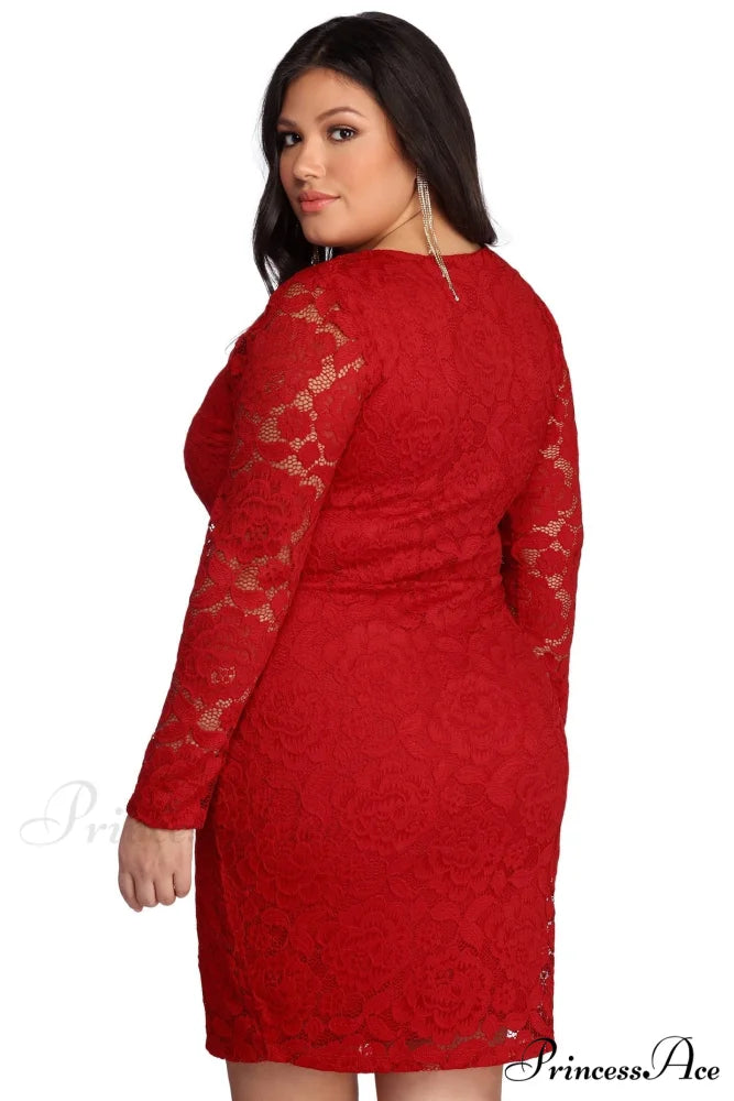 Plus Laced Stylish With Curves Dress