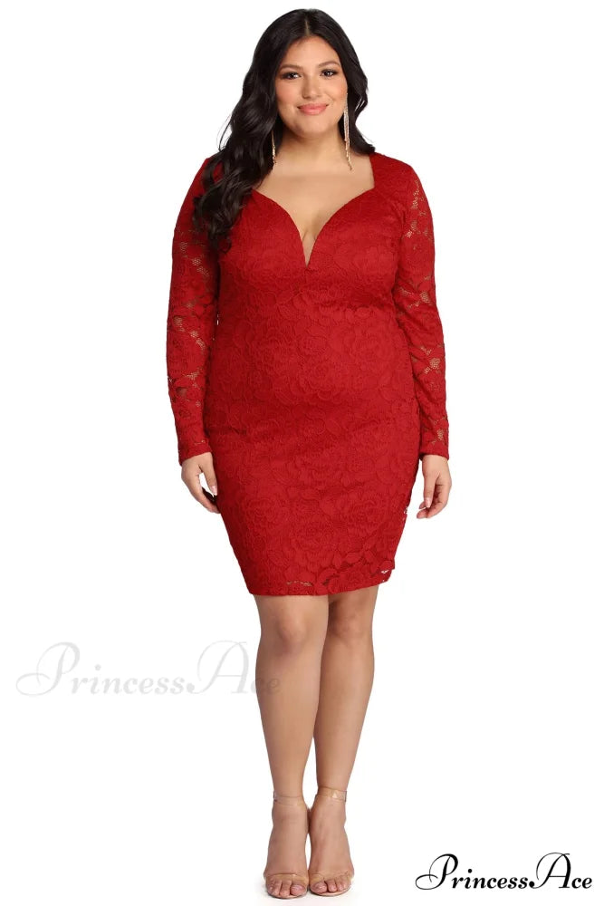 Plus Laced Stylish With Curves Dress