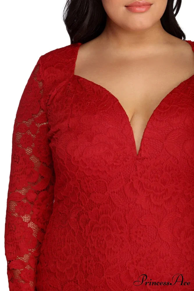 Plus Laced Stylish With Curves Dress