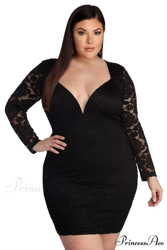 Plus Laced Stylish With Curves Dress