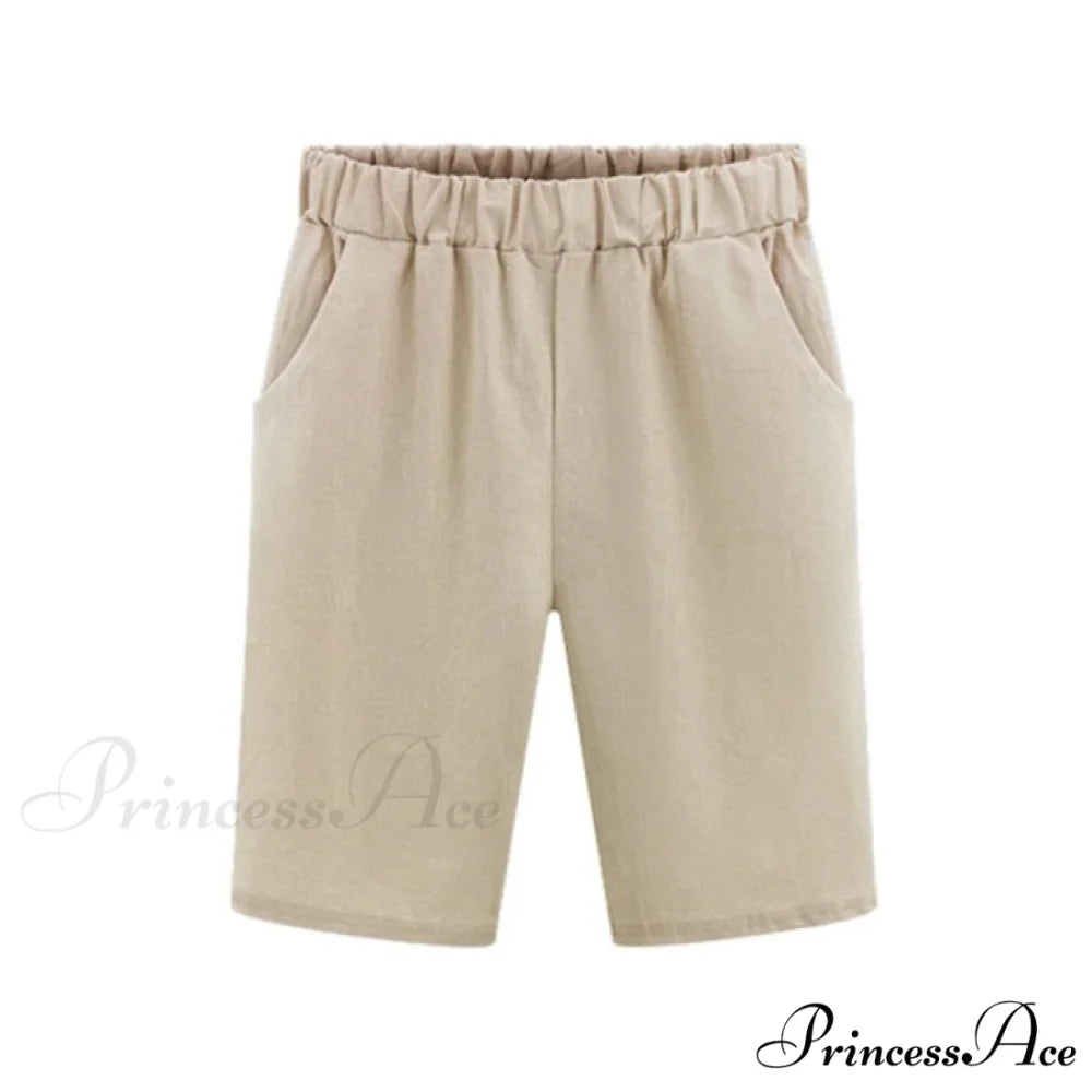 Plus Size Elastic Waist Casual Harem Shorts