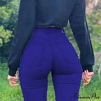 Plus Size Skinny Women's Stretch High Waisted Sexy Pencil Fashion Streetwears Elastici Slim Casual Denim Jean