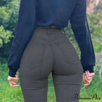 Plus Size Skinny Women's Stretch High Waisted Sexy Pencil Fashion Streetwears Elastici Slim Casual Denim Jean