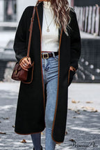 Plush Cardigan with Lapel Pocket