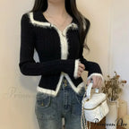 Plush Knitted Slim-fit Zipper Cardigan