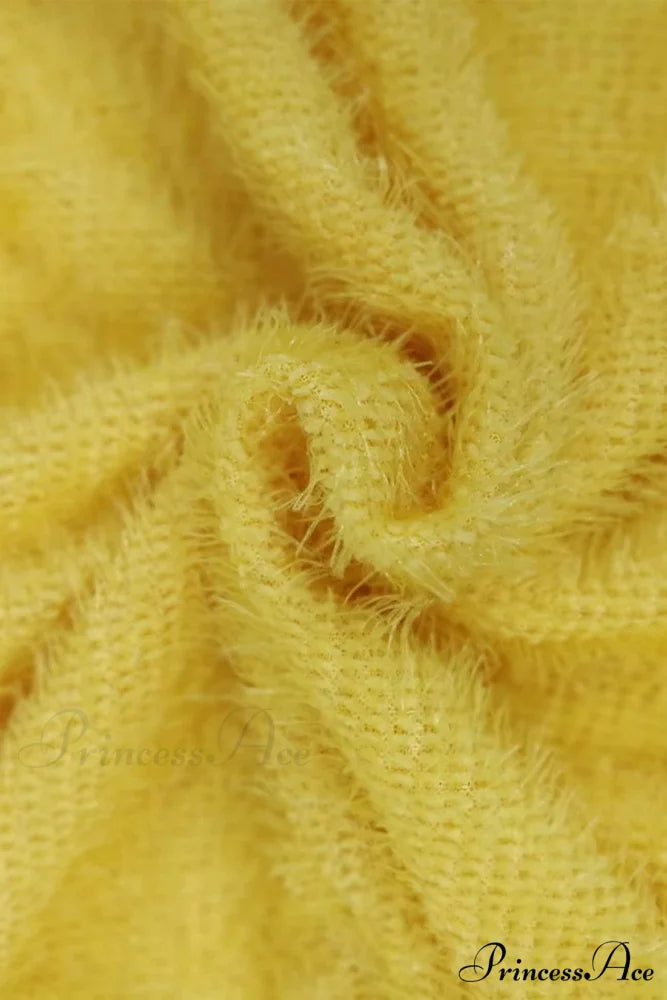 Plush Long Sleeve Crew Neck Dress