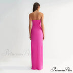 Polka Dot Tube Top Evening Party Dress