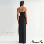 Polka Dot Tube Top Evening Party Dress