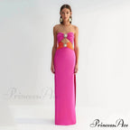 Polka Dot Tube Top Evening Party Dress