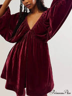 Portia Velvet Stylish Mini Dress