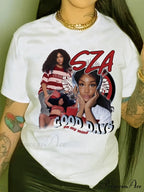 Portrait & Casual Spring & Summer Women's Clothing Short Sleeve Crew Neck T-shirt