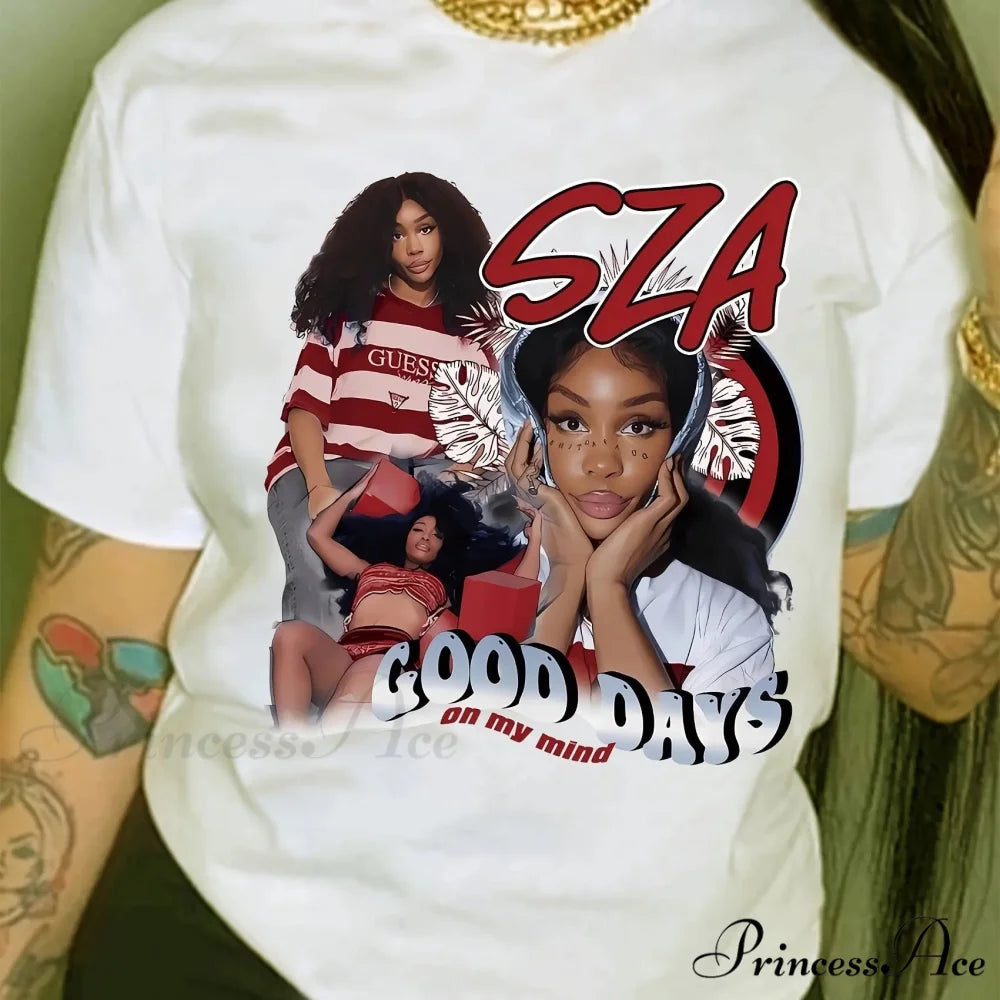 Portrait & Casual Spring & Summer Women's Clothing Short Sleeve Crew Neck T-shirt