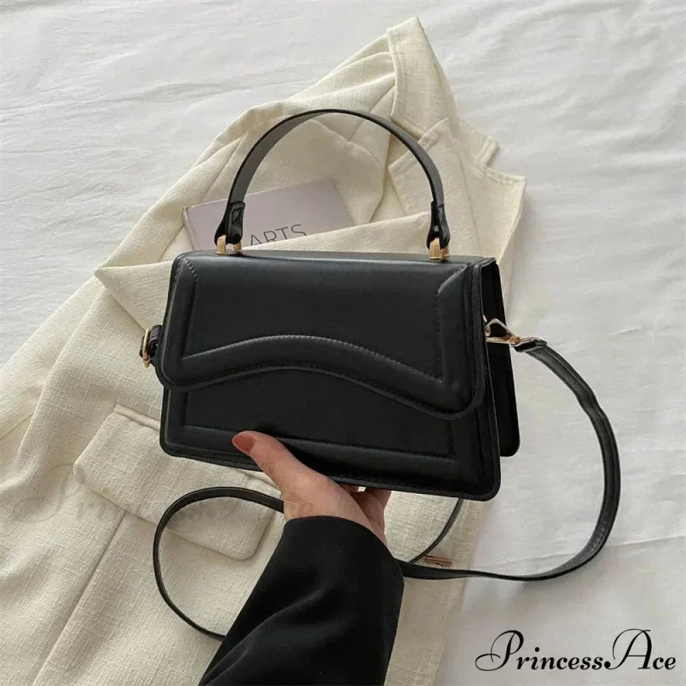 Premium PU Leather Monochrome Crossbody Purse