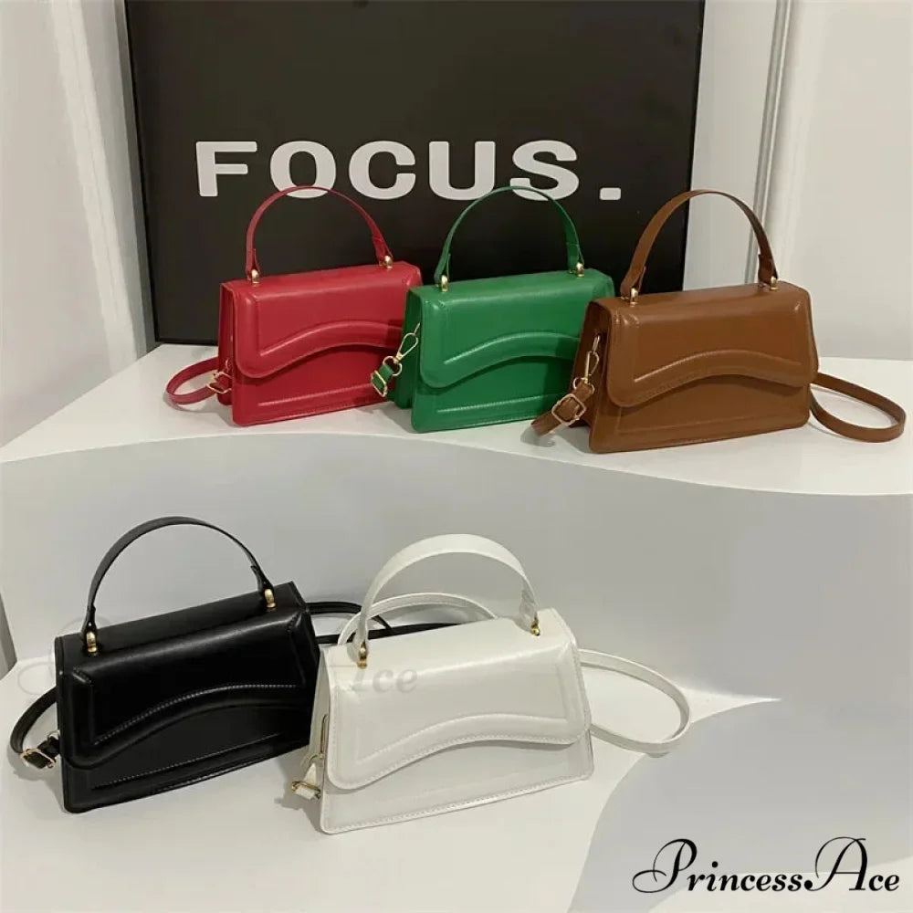 Premium PU Leather Monochrome Crossbody Purse