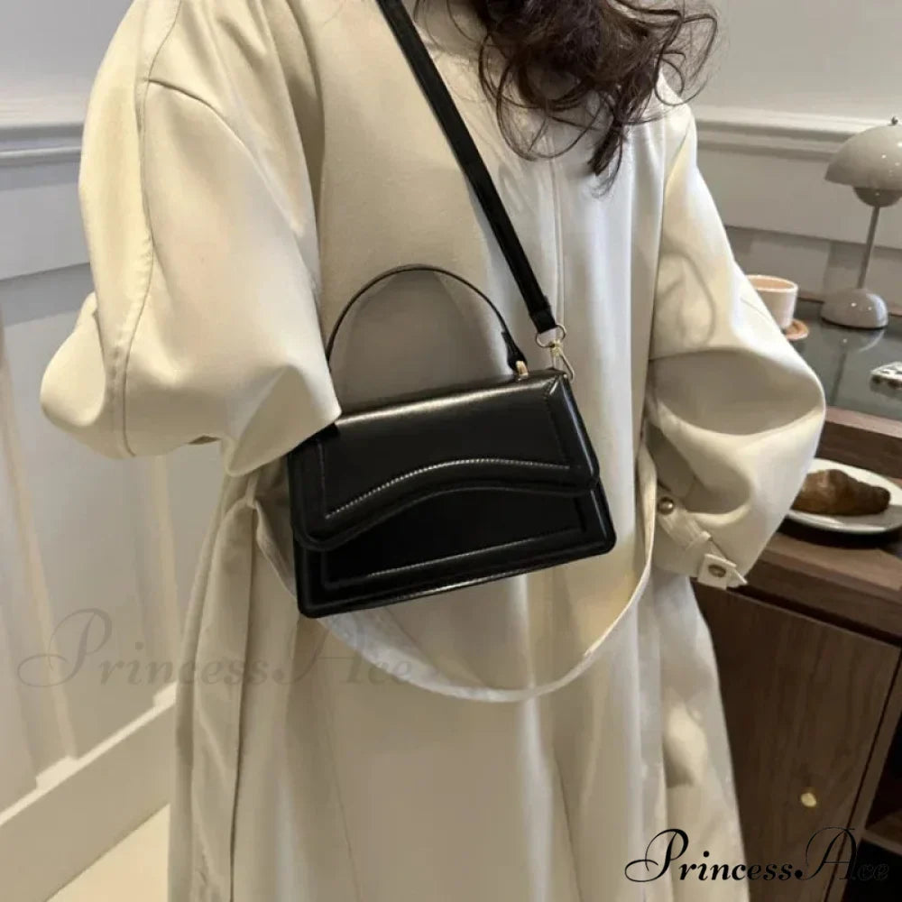 Premium PU Leather Monochrome Crossbody Purse