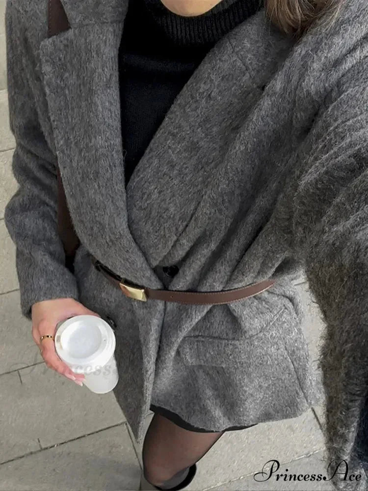 Print Cuff Buttons Suit CoatModified Title: Print Sleeve Fasteners Garment Jacket