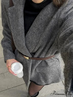 Print Cuff Buttons Suit CoatModified Title: Print Sleeve Fasteners Garment Jacket