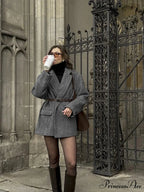 Print Cuff Buttons Suit CoatModified Title: Print Sleeve Fasteners Garment Jacket