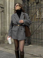 Print Cuff Buttons Suit CoatModified Title: Print Sleeve Fasteners Garment Jacket